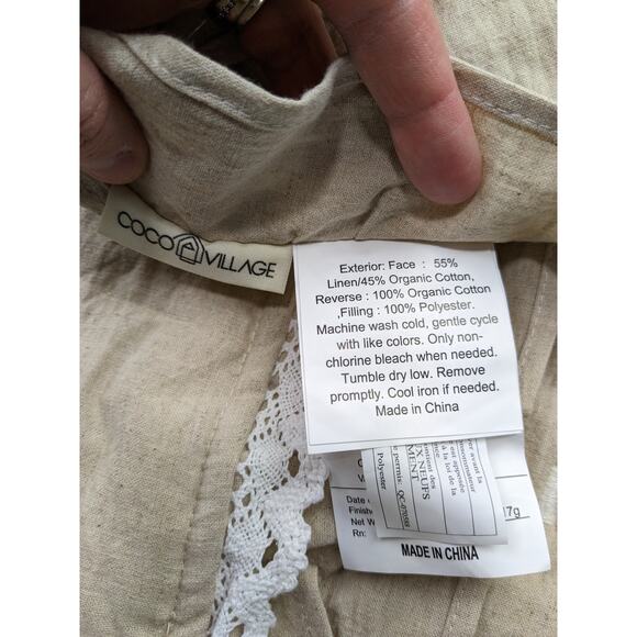 Coco Village Beige Crib Size Quilt - NEW - Picture 6 of 6